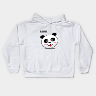 Minimalist cute panda design Kids Hoodie